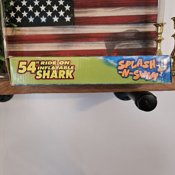 Splash-N-Swim 54" Ride On Inflatable Shark - Picture 5 of 7